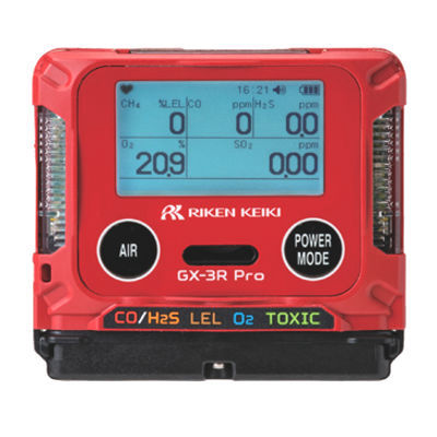 Detector Portátil GX-3R Pro Riken Keiki 5 Gases: H2S, CO, O2 y LEL